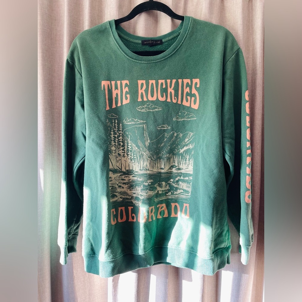 Green The Rockies Colorado Sweatshirt